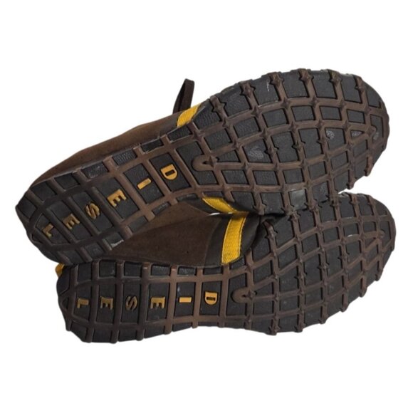 EUC Diesel Holgate Brown Yellow Driving Shoes Preppy Racer Stripe US 10.5 90s - Picture 6 of 6